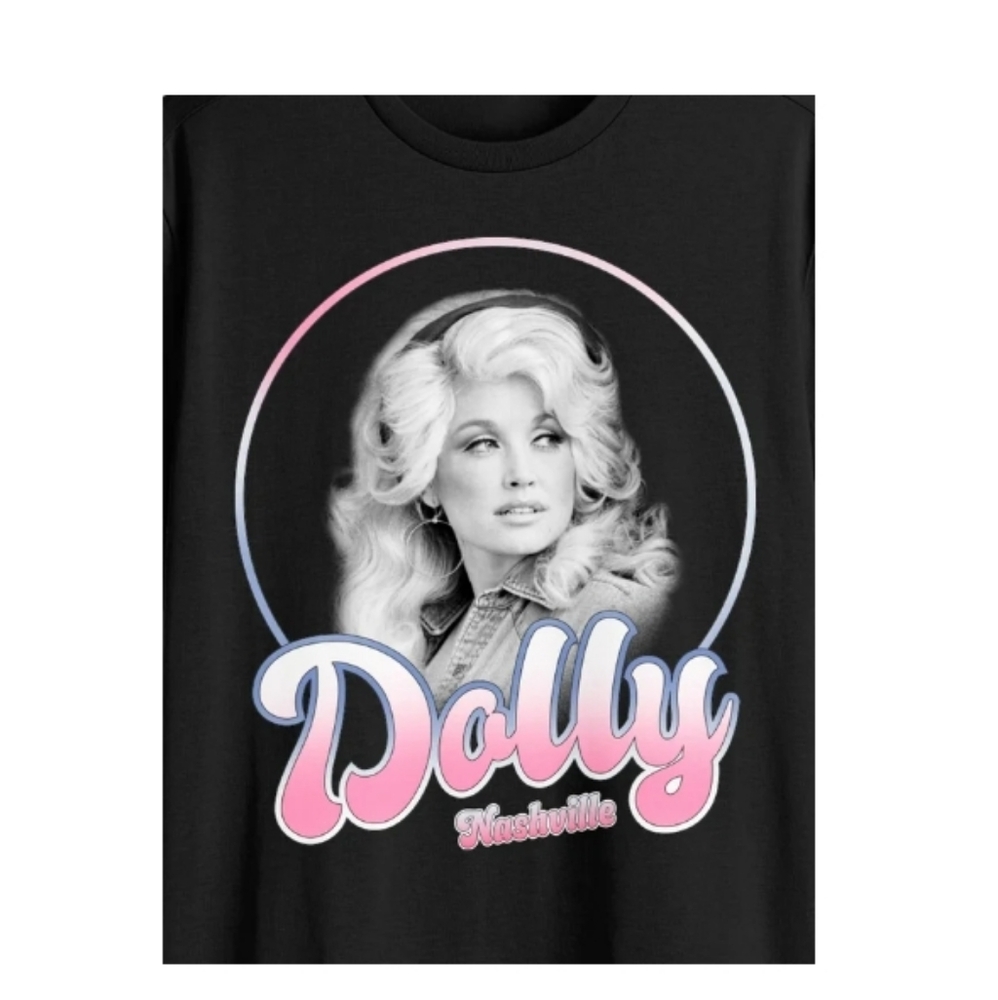 Retro Dolly Parton Nashville Graphic Band Tee NWT - Picture 4 of 7